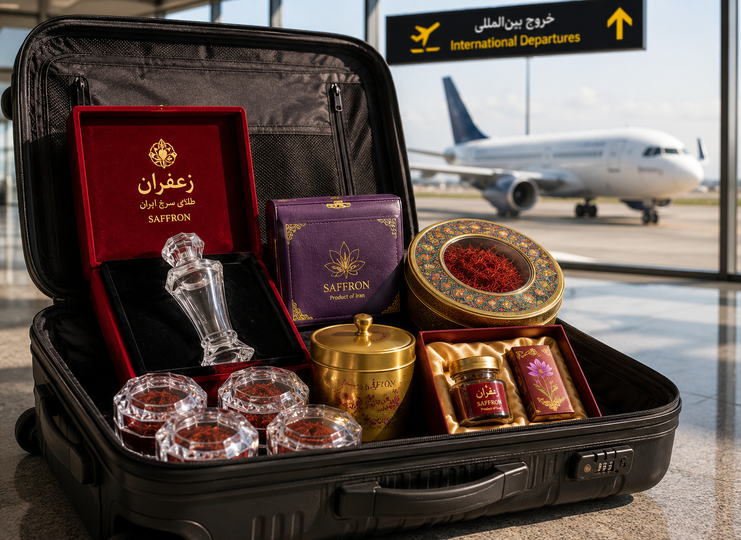 صادرات چمدانی زعفران؛ راهنمای کامل قوانین، مقدار مجاز، بستهبندی و نکات مهم خروج زعفران از ایران در سال ۲۰۲۶