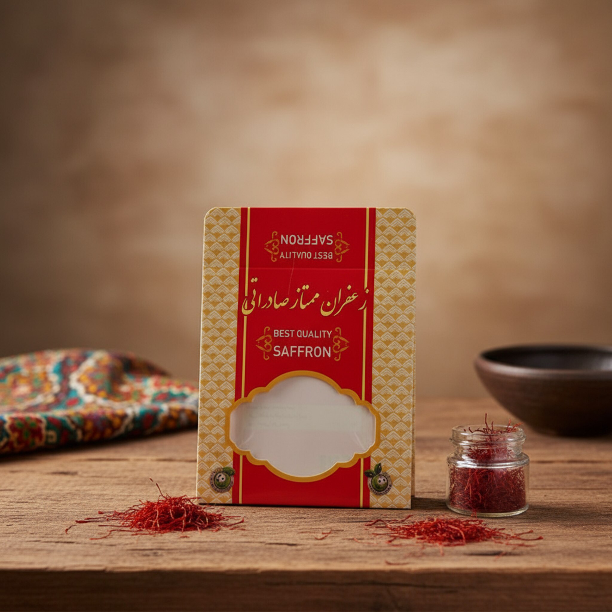 پاکت زعفران ممتاز صادراتی 100 تایی با طراحی خاص