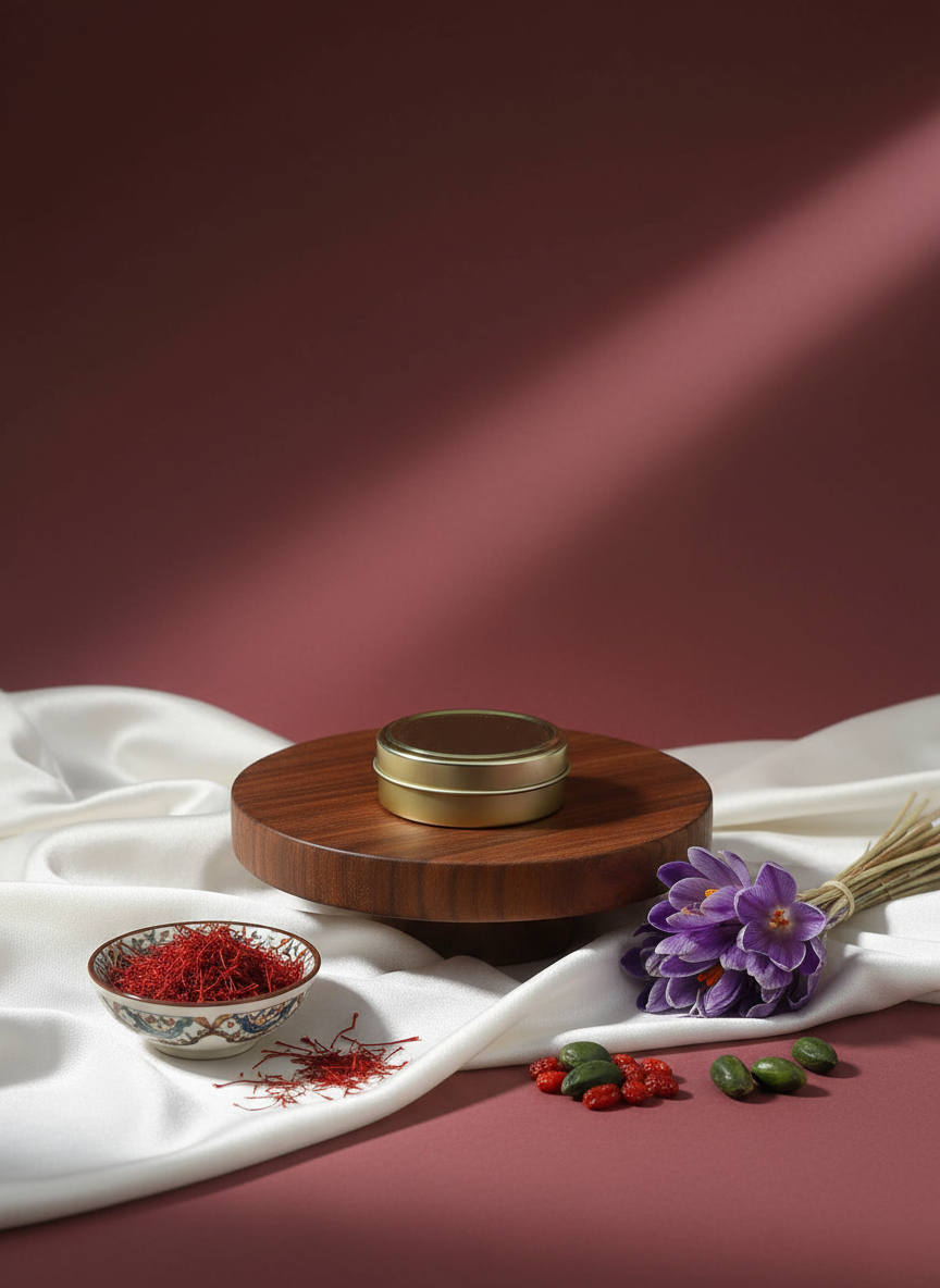 قوطی فلزی طلایی با قطر 6.5 و ارتفاع 2.5 سانت مناسب شمع و زعفران