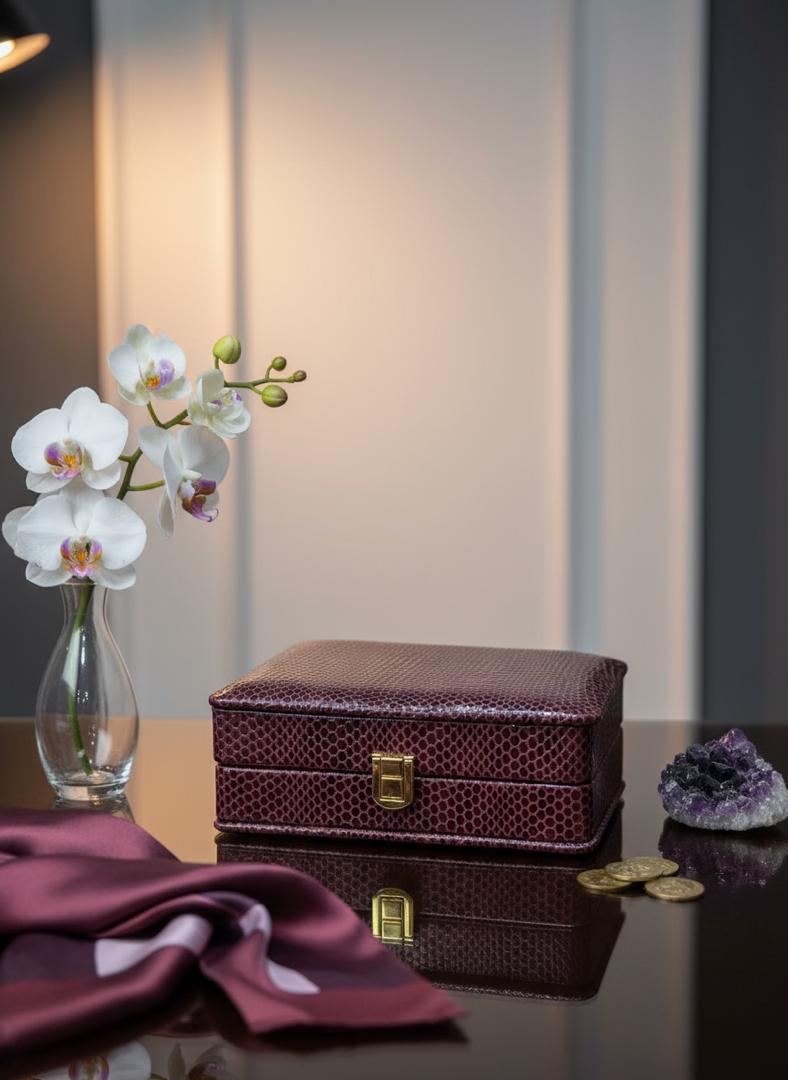 جعبه زعفران طرح چرم