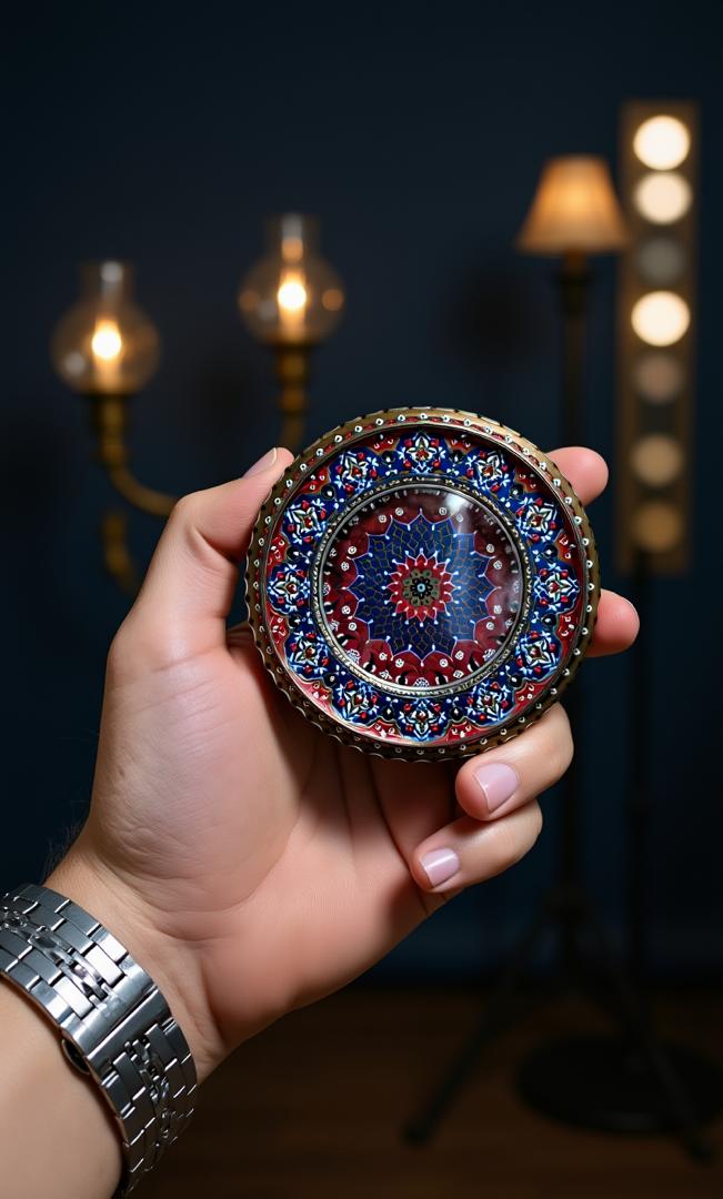 ظرف فلزی زعفران نیم مثقال