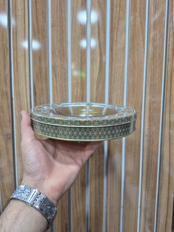 ظرف فلزی خاتم کاری