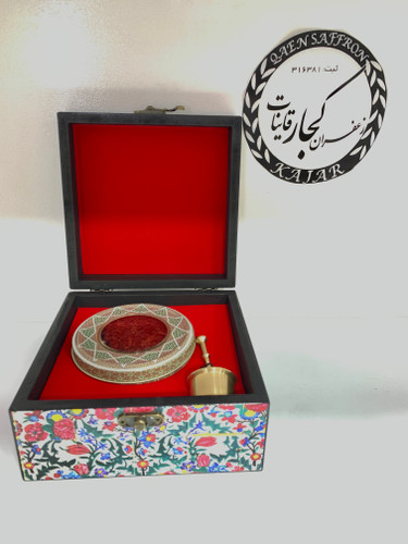 جعبه چوبی طرح کاشی